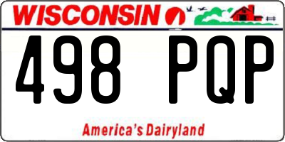 WI license plate 498PQP