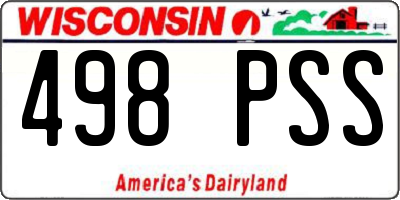 WI license plate 498PSS