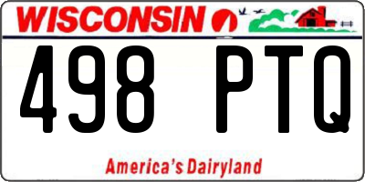 WI license plate 498PTQ