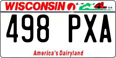 WI license plate 498PXA