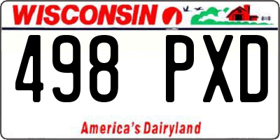 WI license plate 498PXD