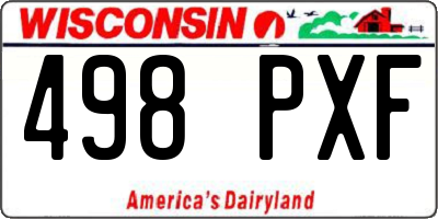WI license plate 498PXF