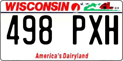 WI license plate 498PXH