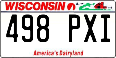 WI license plate 498PXI