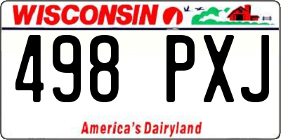 WI license plate 498PXJ