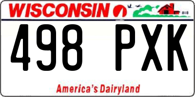 WI license plate 498PXK