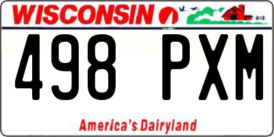 WI license plate 498PXM
