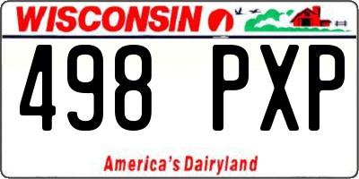 WI license plate 498PXP
