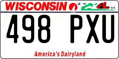 WI license plate 498PXU