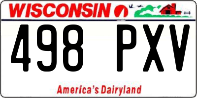 WI license plate 498PXV