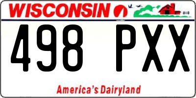 WI license plate 498PXX