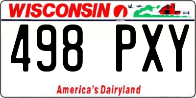 WI license plate 498PXY