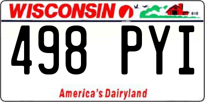 WI license plate 498PYI