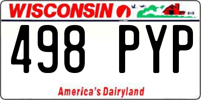 WI license plate 498PYP