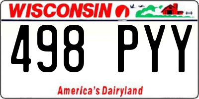 WI license plate 498PYY