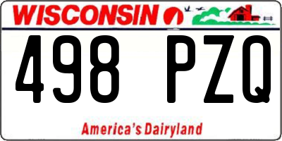WI license plate 498PZQ