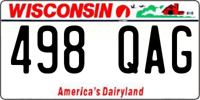 WI license plate 498QAG