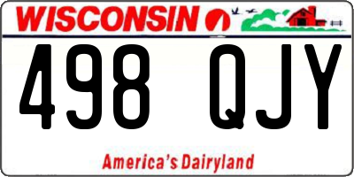 WI license plate 498QJY