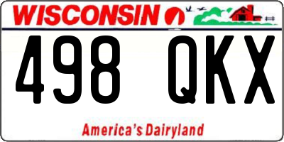 WI license plate 498QKX
