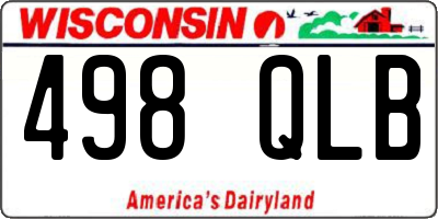 WI license plate 498QLB