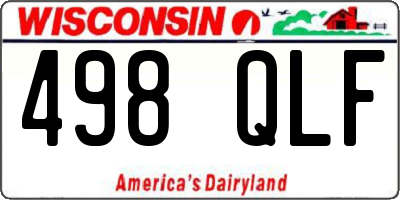 WI license plate 498QLF