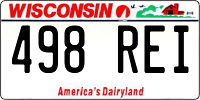 WI license plate 498REI