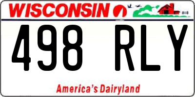 WI license plate 498RLY
