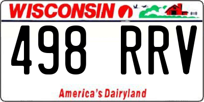 WI license plate 498RRV