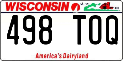 WI license plate 498TOQ