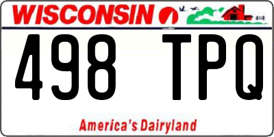 WI license plate 498TPQ