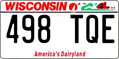 WI license plate 498TQE