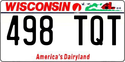 WI license plate 498TQT