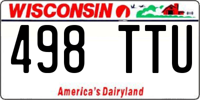 WI license plate 498TTU
