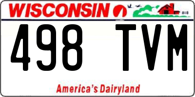 WI license plate 498TVM