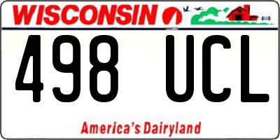 WI license plate 498UCL