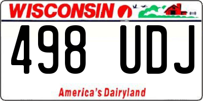 WI license plate 498UDJ