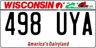 WI license plate 498UYA