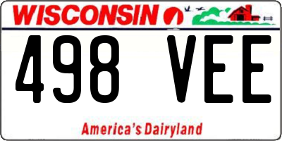 WI license plate 498VEE