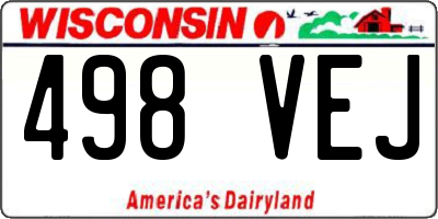 WI license plate 498VEJ