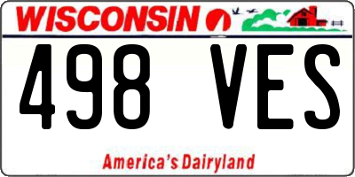WI license plate 498VES