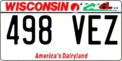 WI license plate 498VEZ