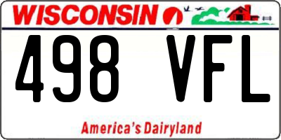 WI license plate 498VFL