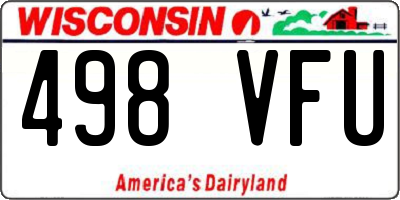 WI license plate 498VFU