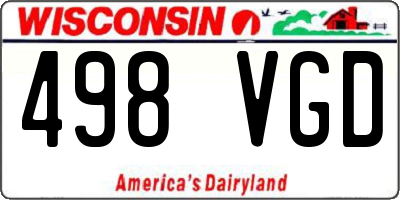 WI license plate 498VGD