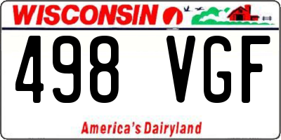 WI license plate 498VGF