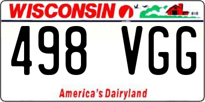 WI license plate 498VGG