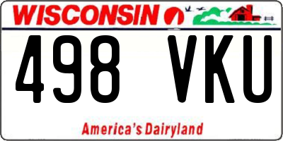 WI license plate 498VKU