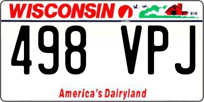 WI license plate 498VPJ
