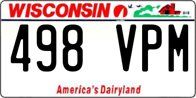 WI license plate 498VPM