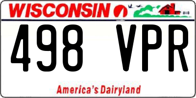 WI license plate 498VPR
